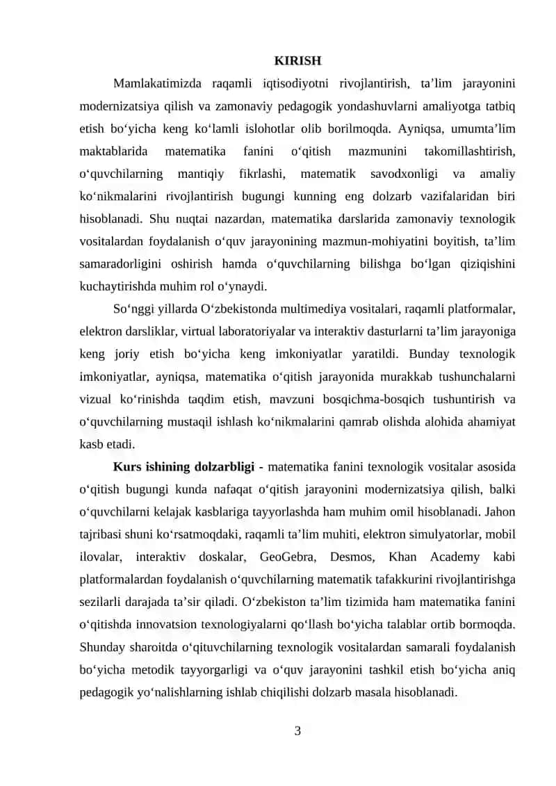 Matematika o‘qitishda texnologik vositalar 3