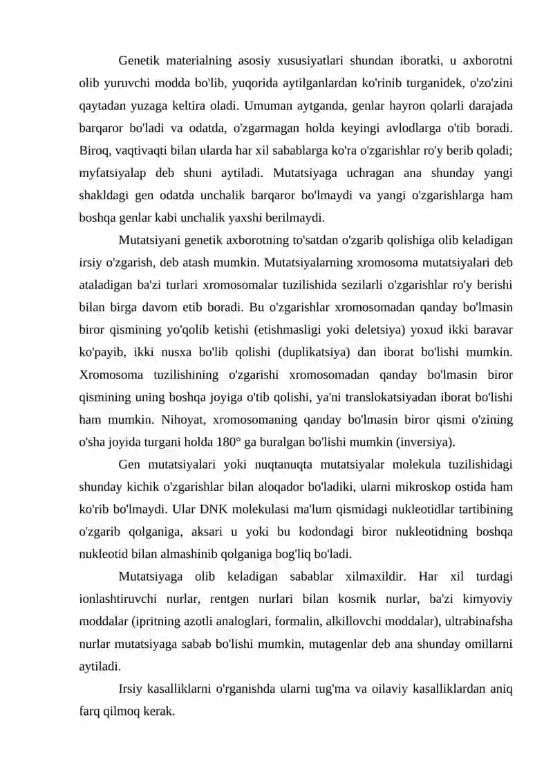 Irsiy kasalliklar 3