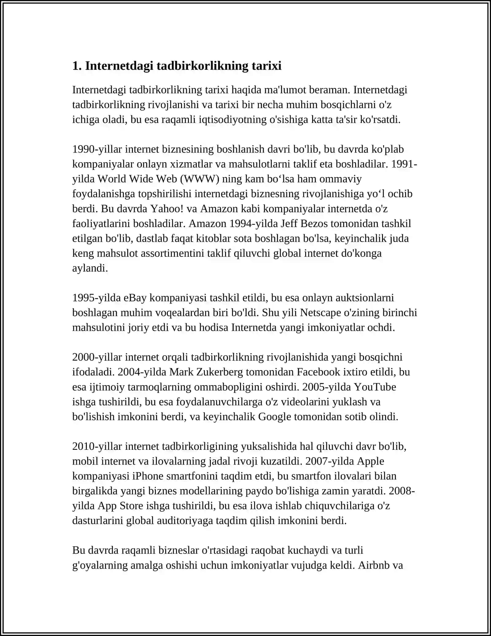 INTERNETDAGI TADBIRKORLIK FAOLYATI VA UNING TURLARI 3
