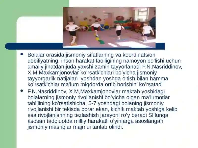 Bolalar jismoniy tarbiyasi 3