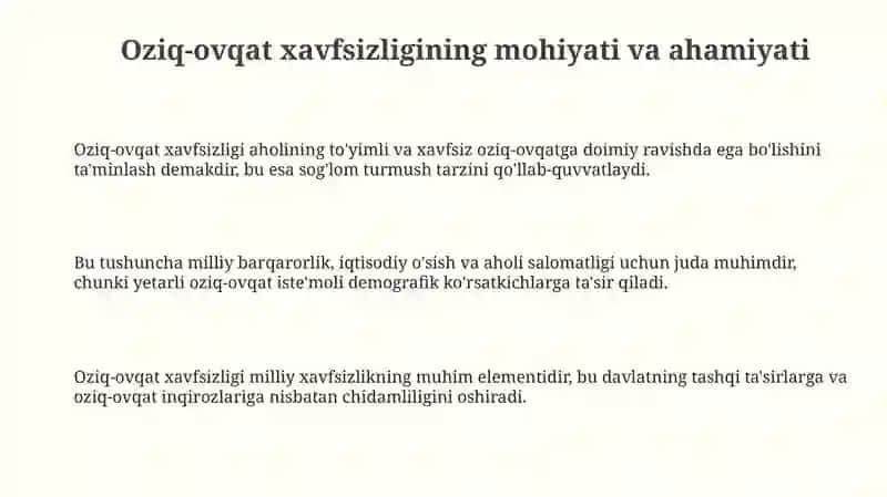 Oziq-ovqat xavfsizligi 3