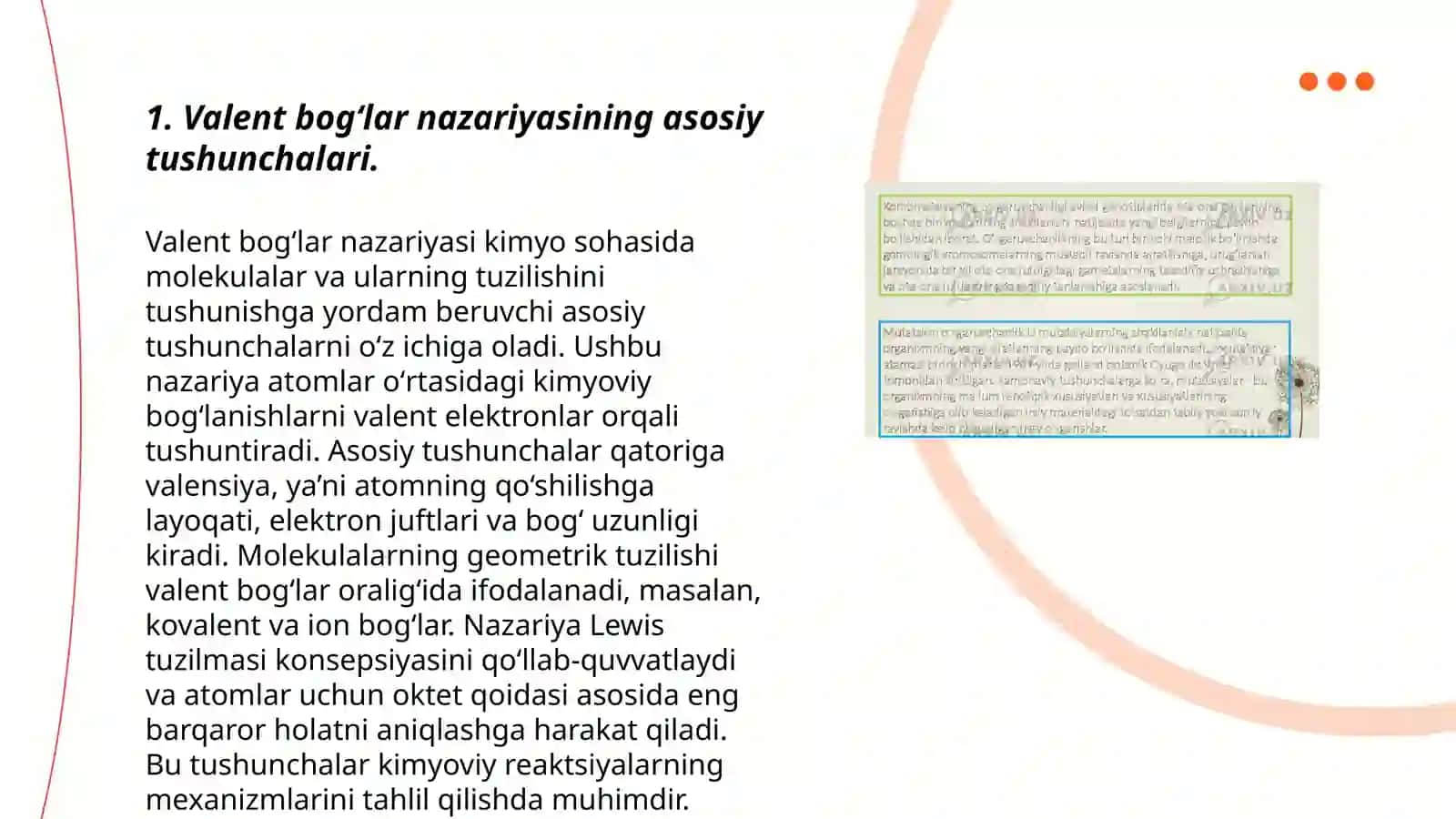 Valent bogʻlar nazariyasi 3