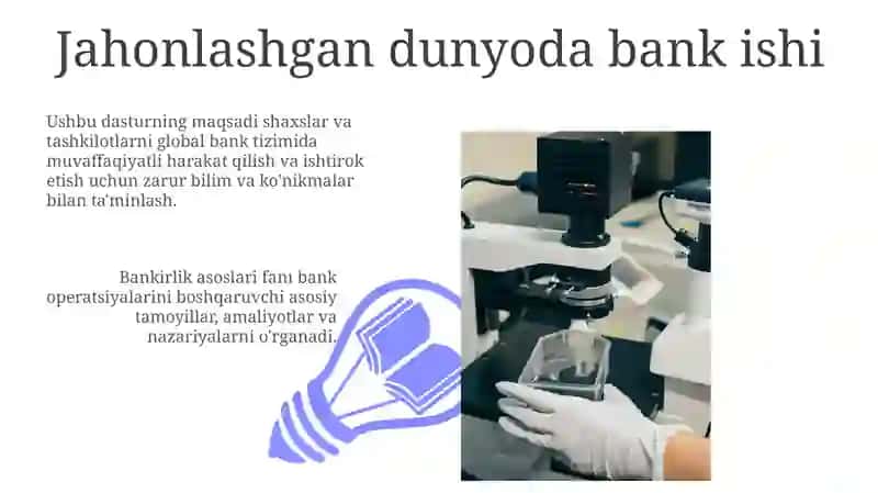 Bank ishi asoslari fanining predmeti maqsadi va vazifalari 3