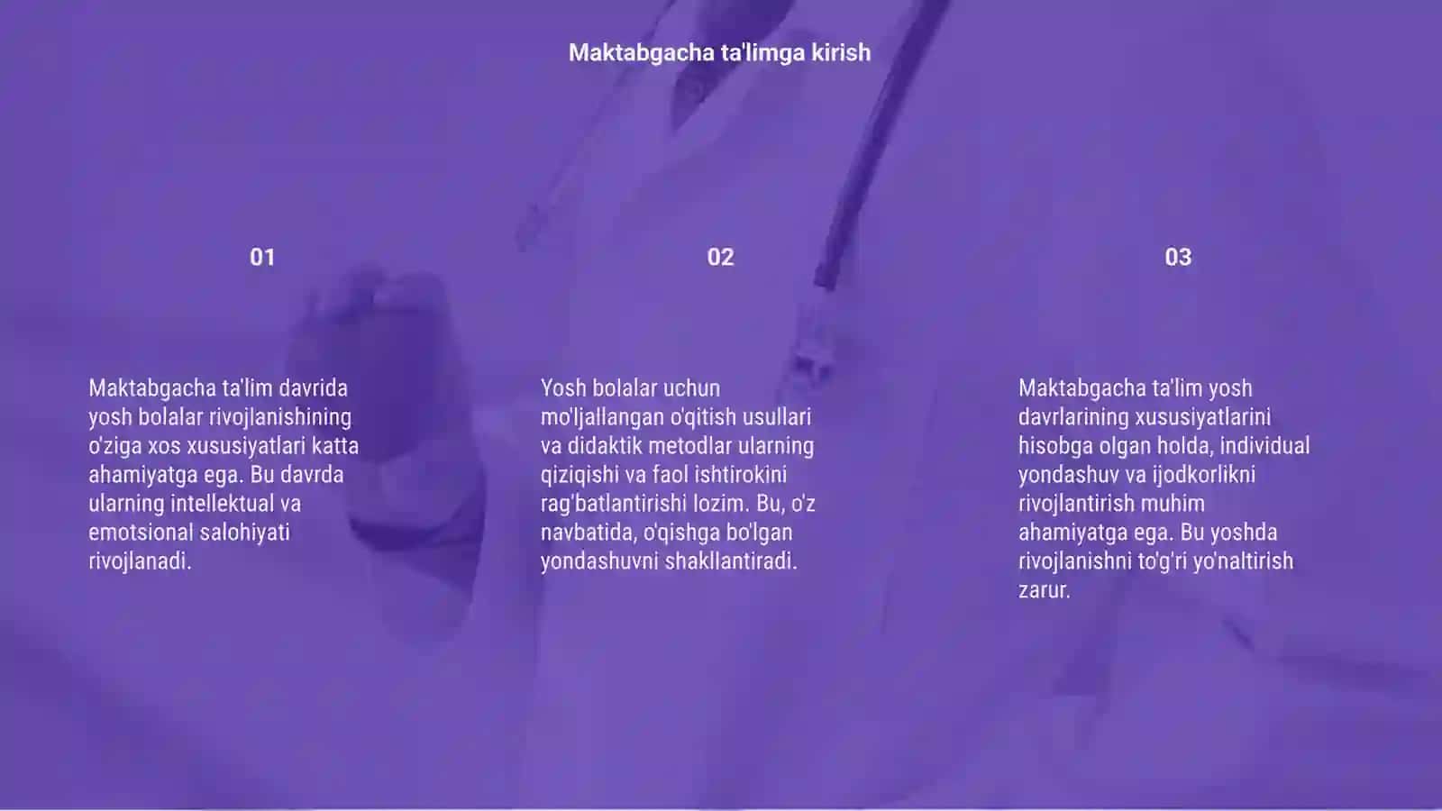 Yosh davrlarining oʻziga xos xususiyatlari 3