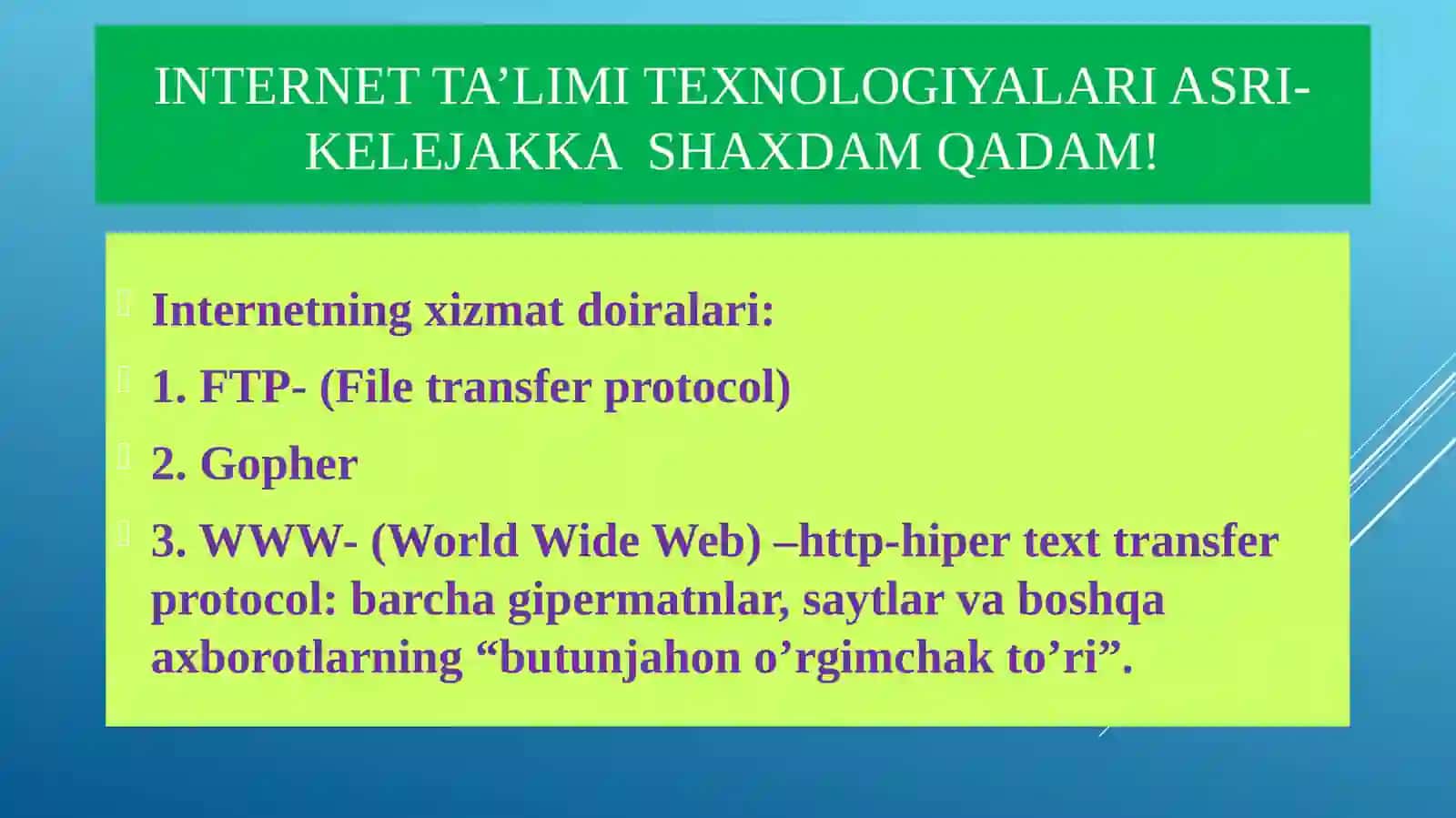 INTERNETTARMOGʻIDATA’LIMIY RESURSLARNI SAMARALI QIDIRISH METODIKASI 3