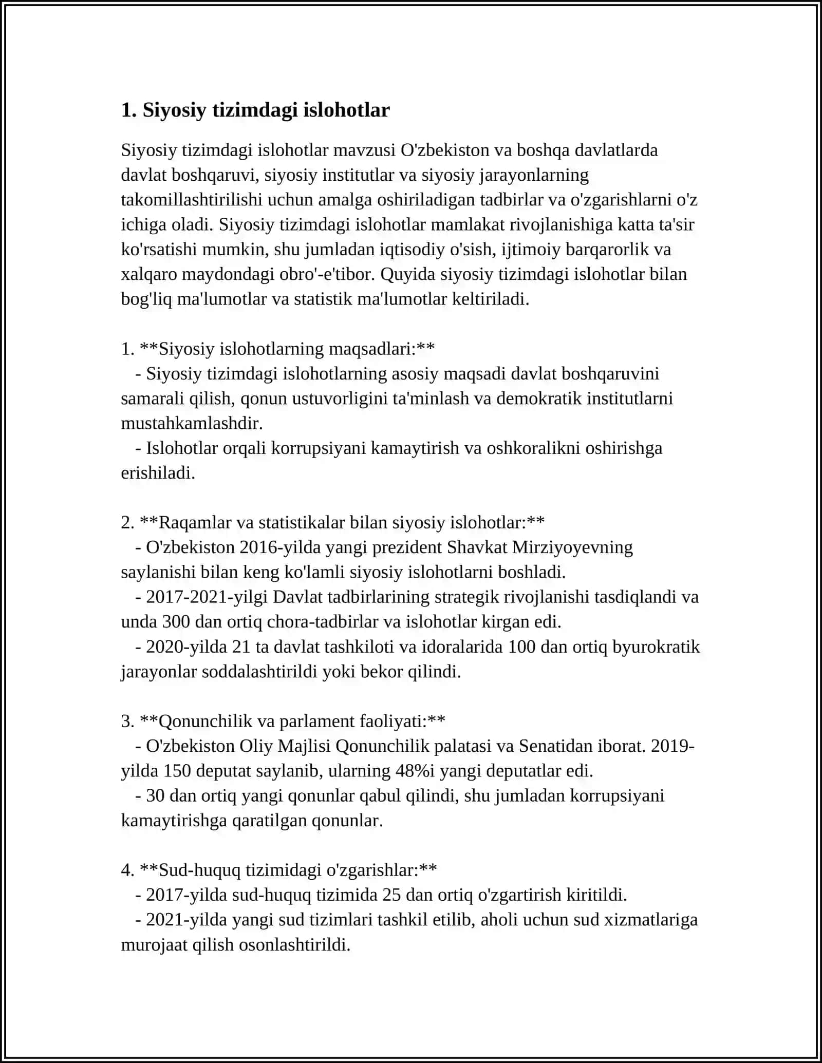 MUSTAQILLIK YILLARIDA DAVLAT BOSHQARUV TIZIMIDA AMALGA OSHIRILGAN ISLOHOTLAR 3
