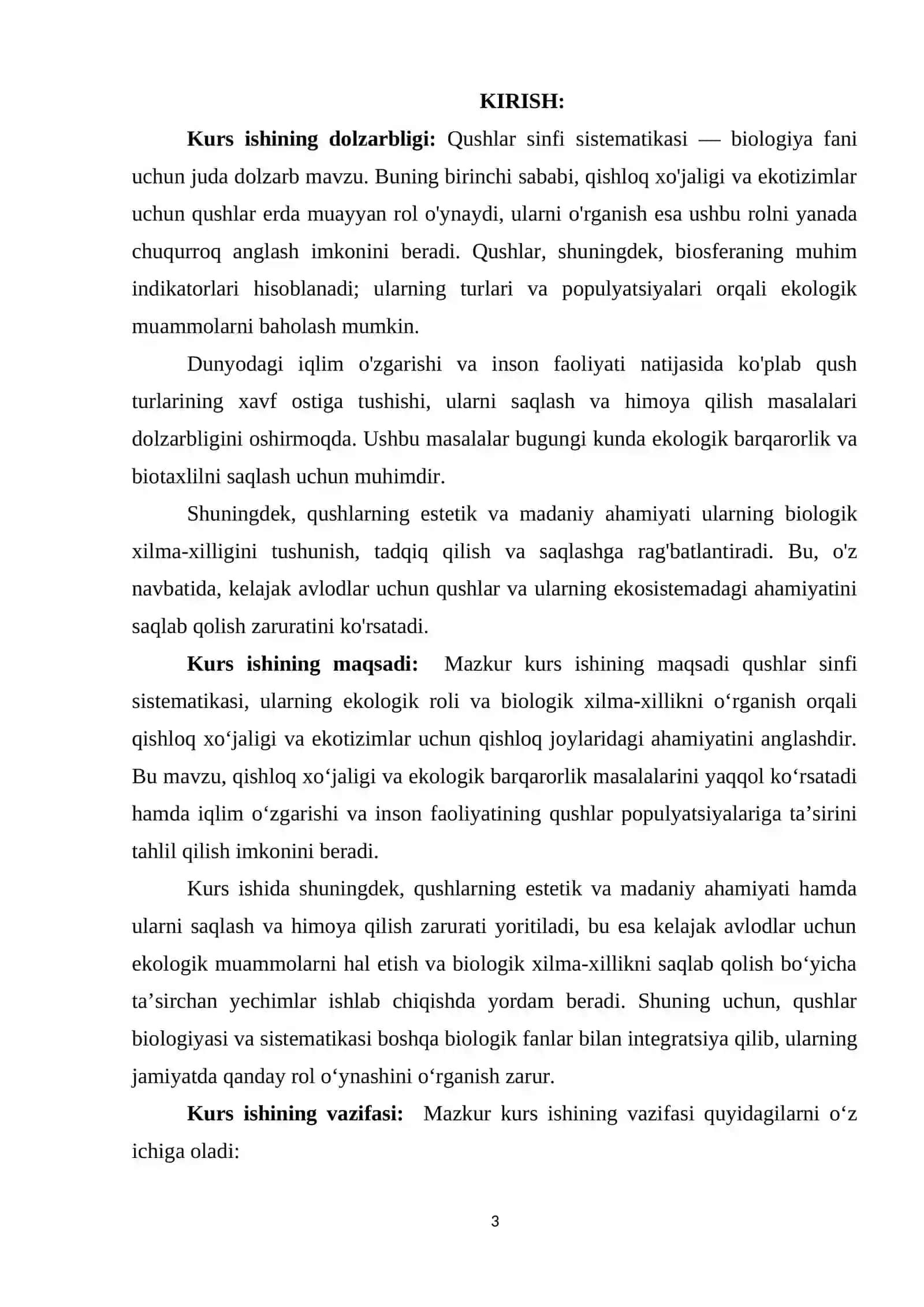QUSHLAR SINFINING SISTEMATIKASINI OʻRGANISH 3