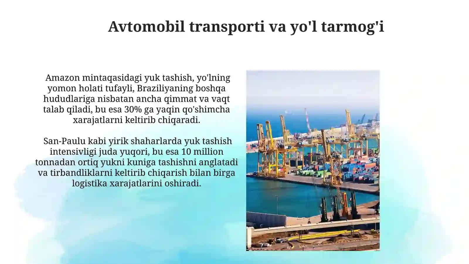 Braziliya logistikasi va logistika tizimi 3