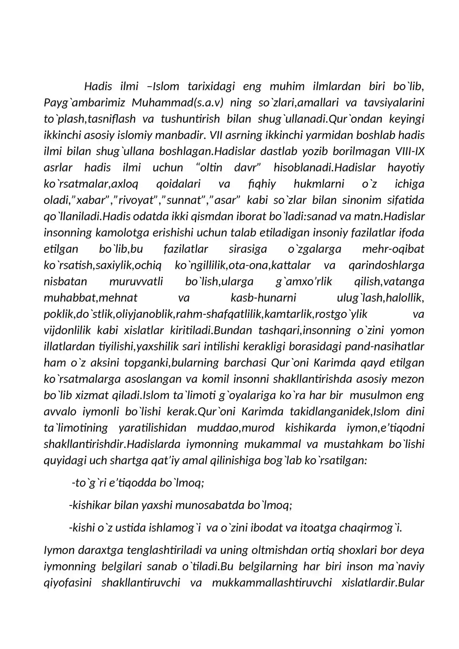 Markaziy Osiyoda hadis ilmining rivojlanishi, buyuk muhaddislar. 3