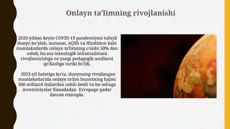 Onlayn ta'limning rivojlanishi 3