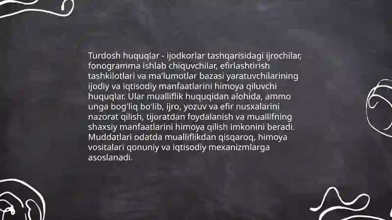 Turdosh huquqlar 3