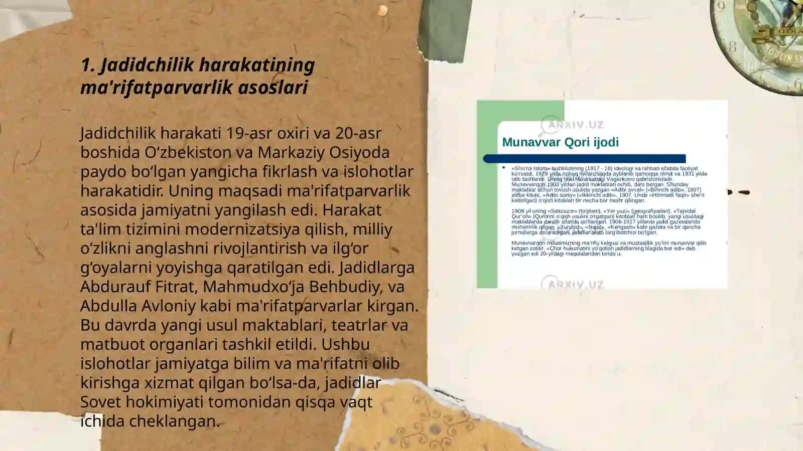 Munavvar Qorining ijtimoiy islohotlari 3