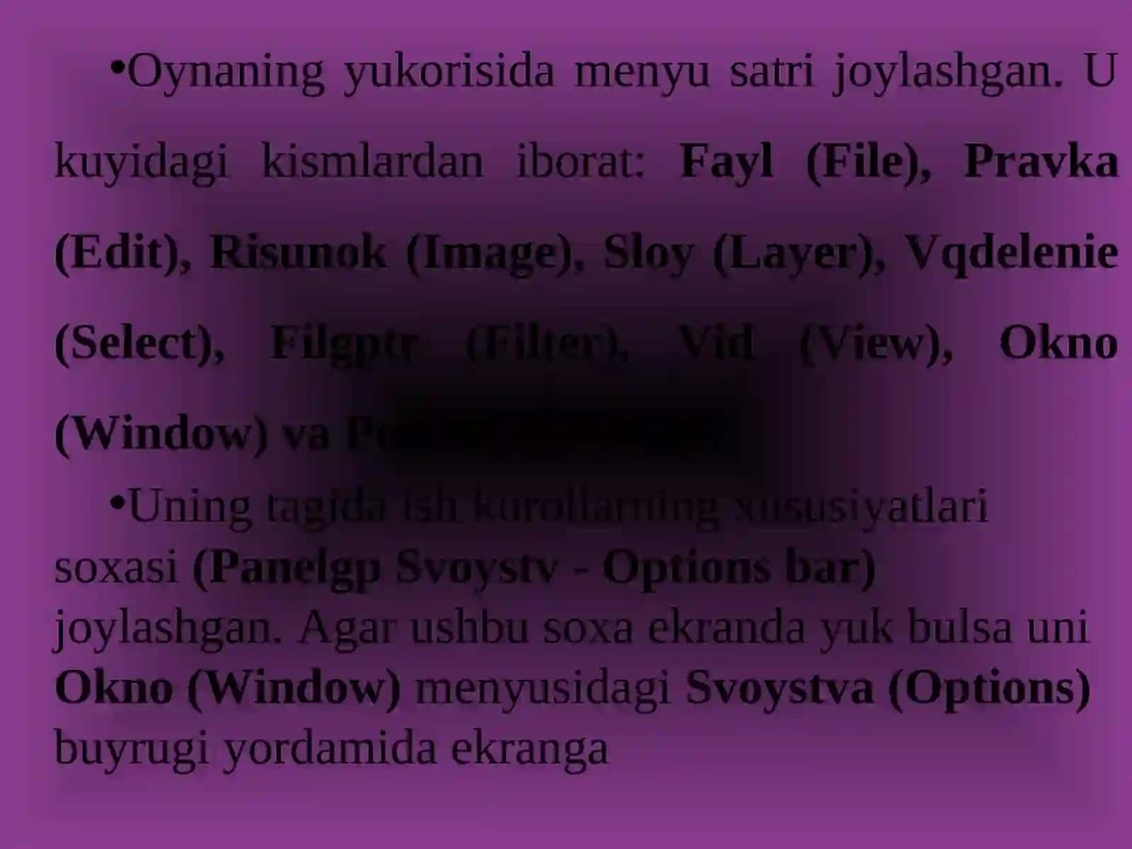 Adobe Photoshop grafika muxarriri ishlash 3