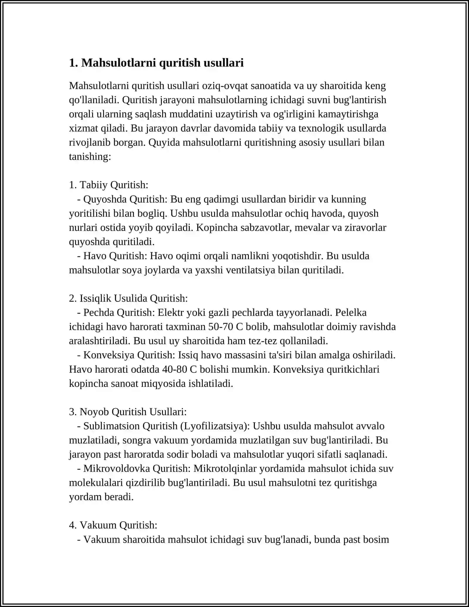 QISHLOQ XOʻJALIGI MAHSULOTLARINI SAQLASH USULLARI 3