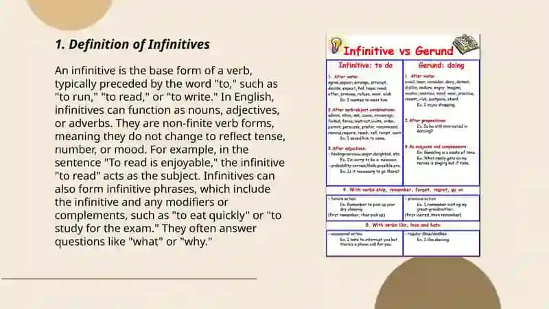 Non finite form of verbs infinitive 3