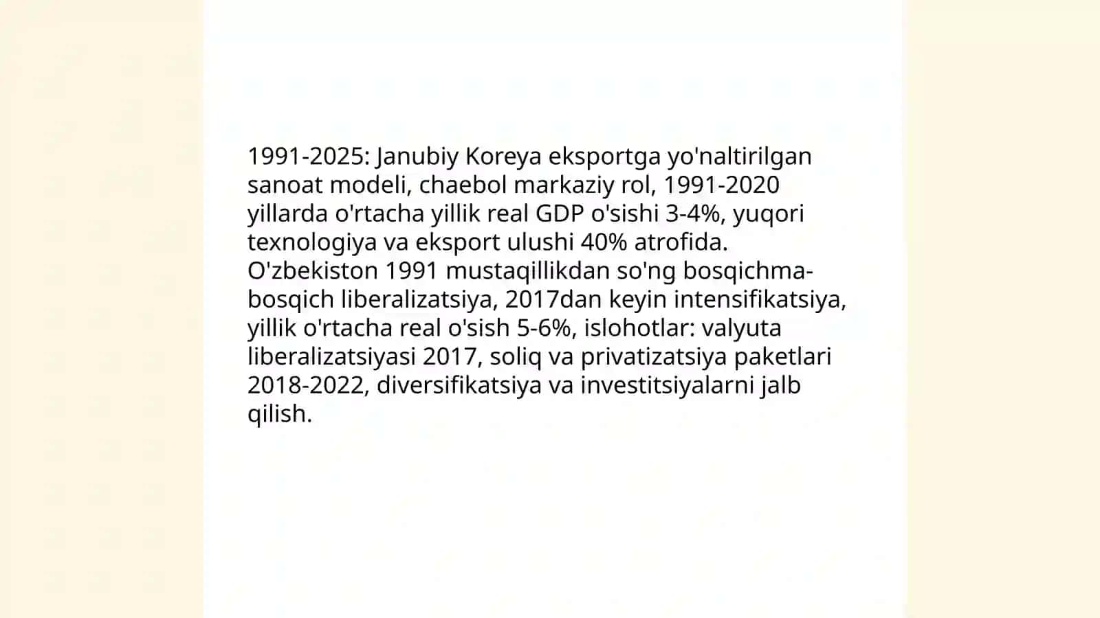 1991-2025 yillarda O'zbekiston va Koreya davlat tarqqiyoti 3