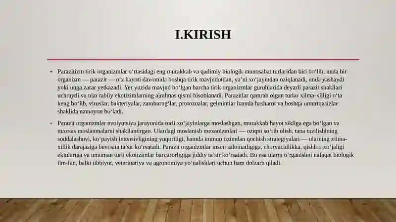 Parazit organizmlarining xilma xilligi 3