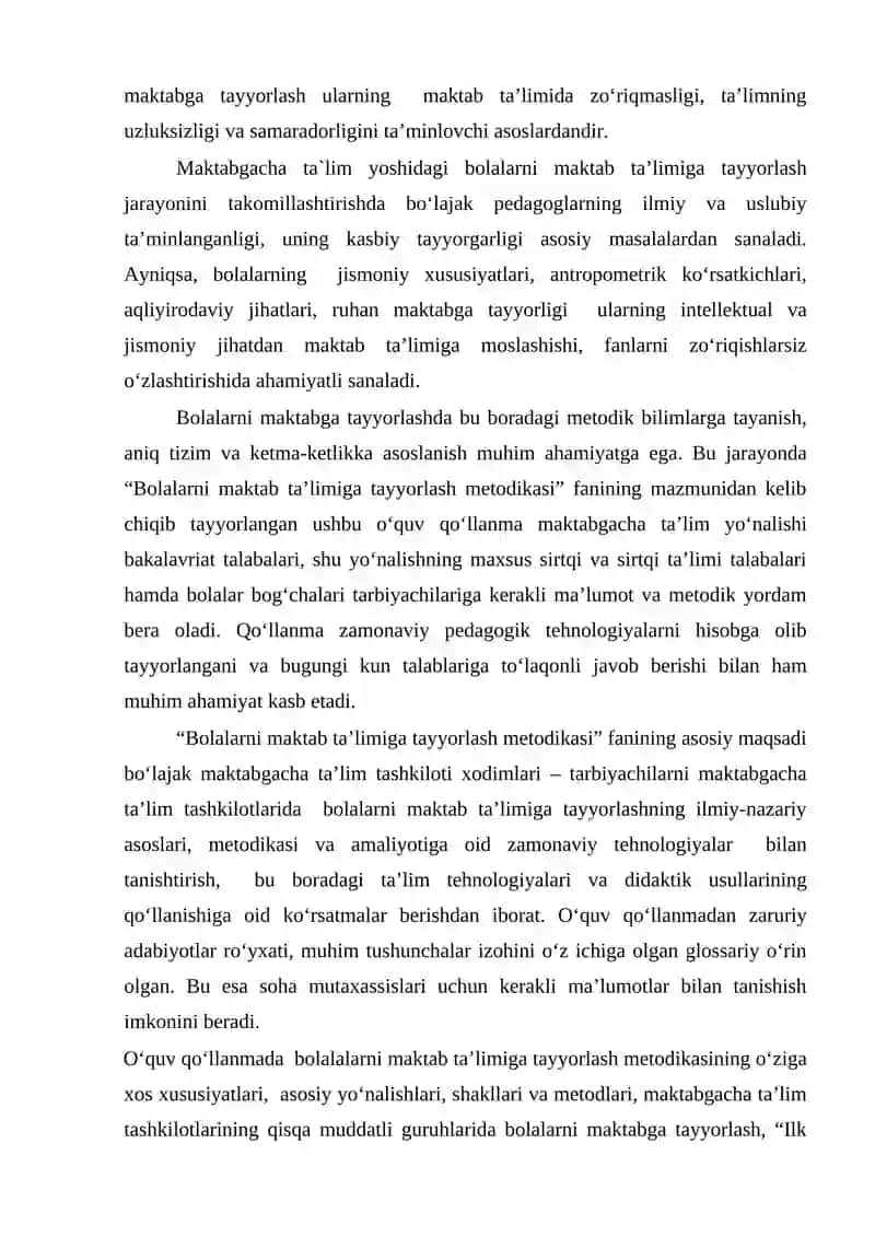 Maktabgacha Ta'lim Nizomi 3