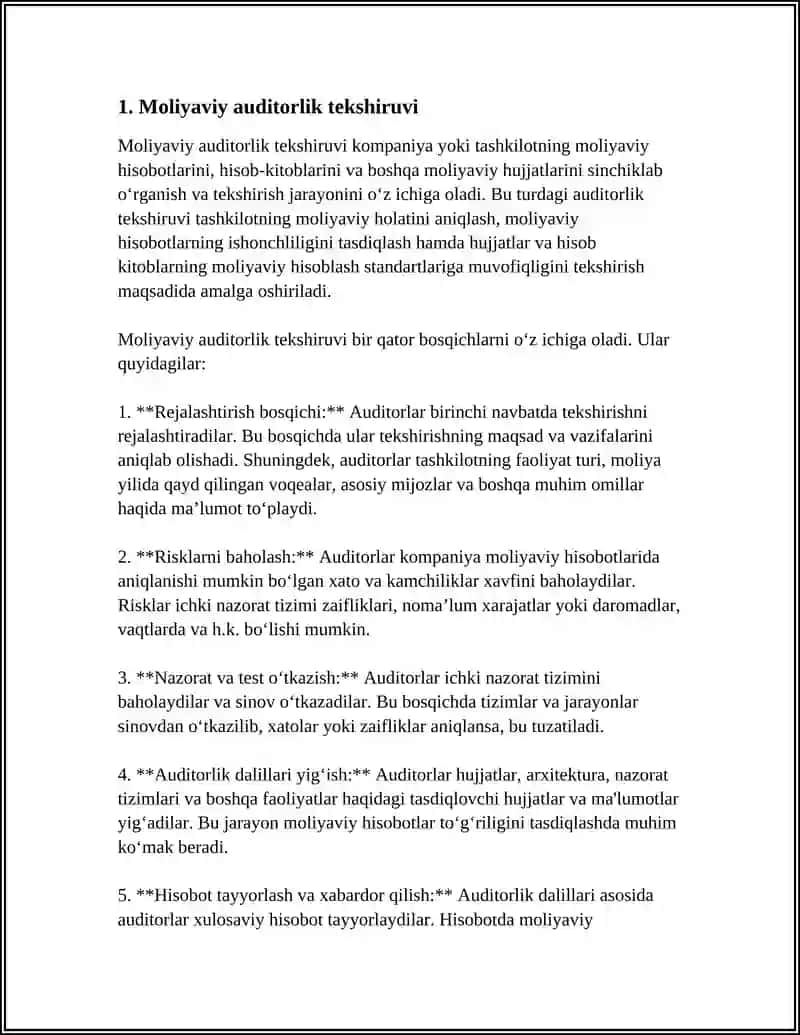 AUDITORLIK TEKSHIRUVNING TURLARI VA SHAKLLARI 3