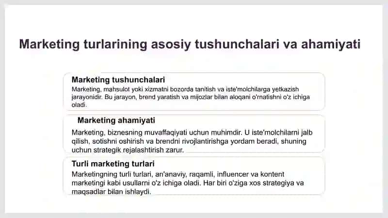''Marketing turlari'' 3