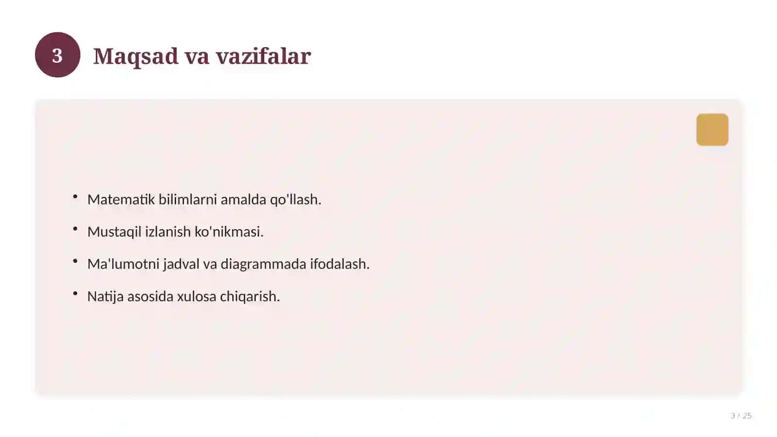 7-sinf matematika fanidan Loyiha ishi 3