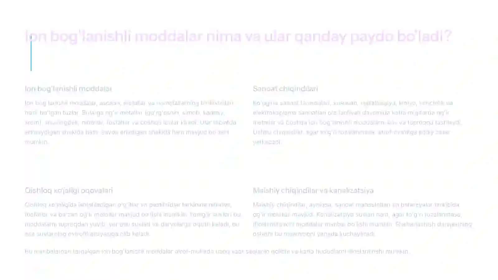 Ifloslangan suv va tuproqdan tozalash 3