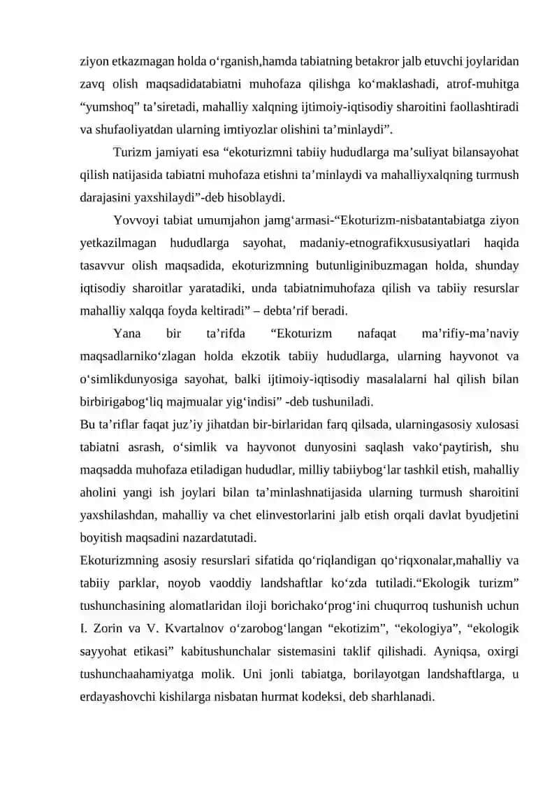 EKOTURIZM RIVOJLANISHI ASOSLARI 3