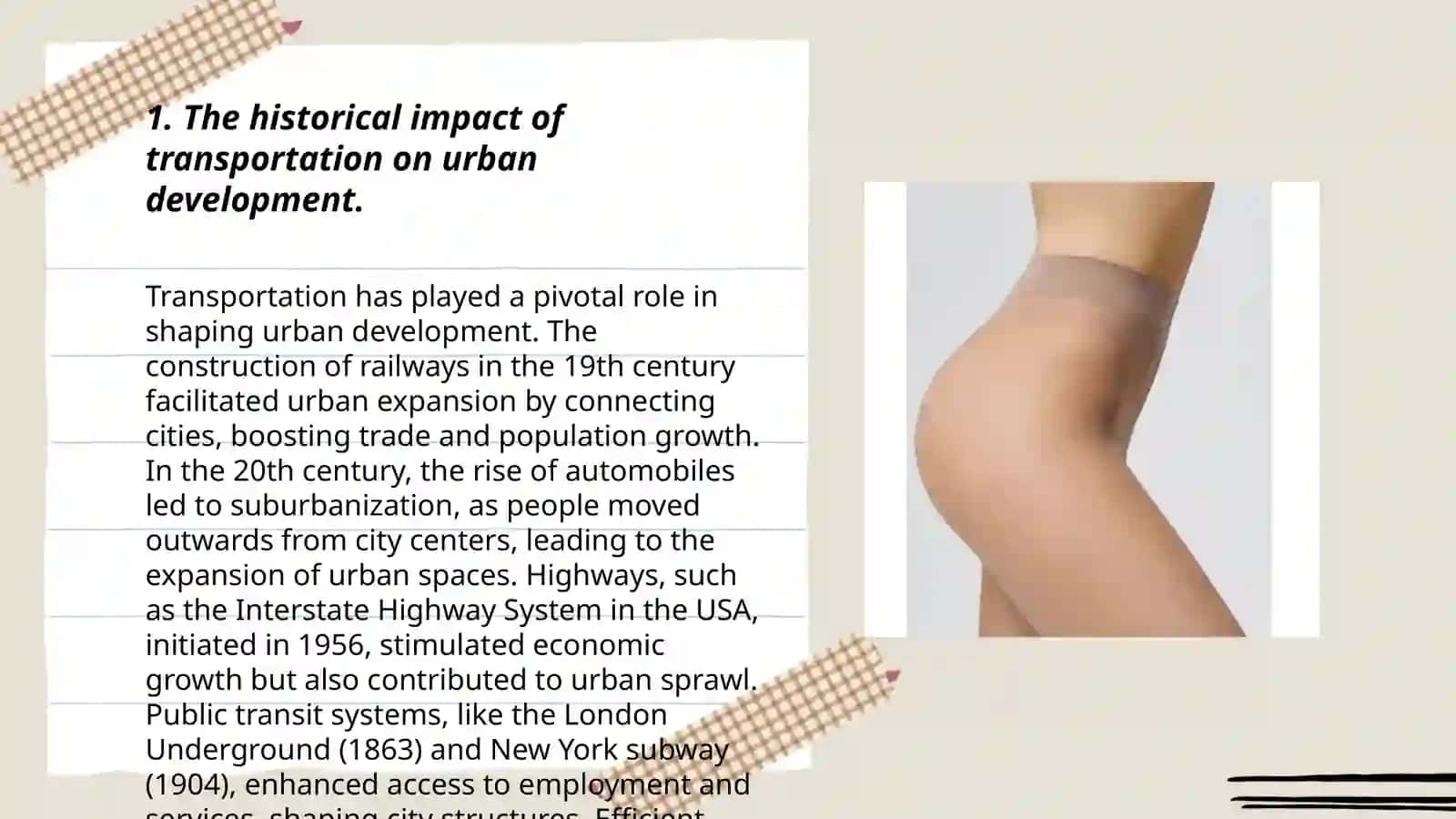 Analyze the role of transportation in urban planning and it's effects on city development 3
