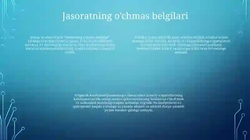 Qahramonlikning ahamiyati va merosiyati 3