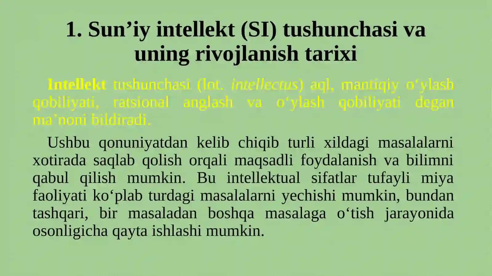 Sun'iy intellekt va tushuncha sivauning rivojlanishi 3