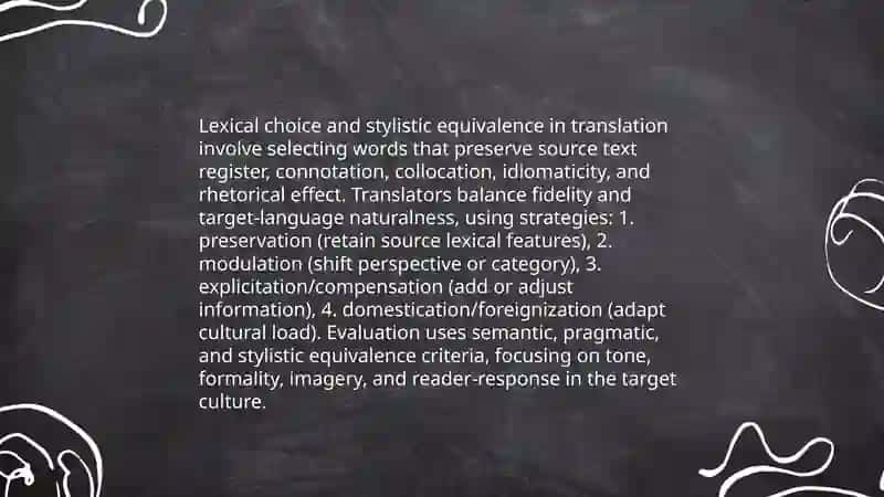 Lexical stylistics in translation 3