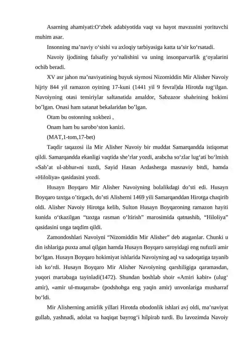 ALISHER NAVOIY "VAQFIYA" ASARI 3