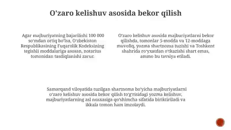 Majburiyatlarning bekor bolishi 3