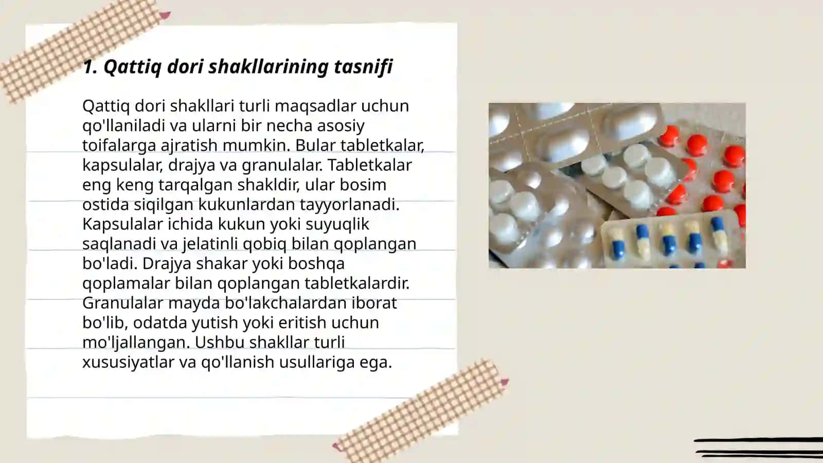 Qattiq dori shakllari 3