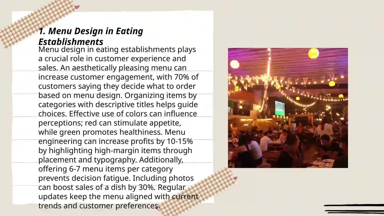 Menu Design in Eating Establishments 3