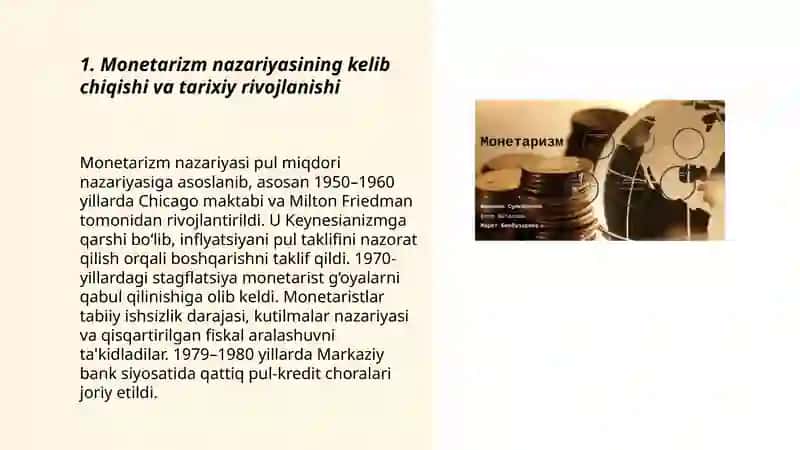 Monetarizm va neopliberalizm evolyutsiyasi 3