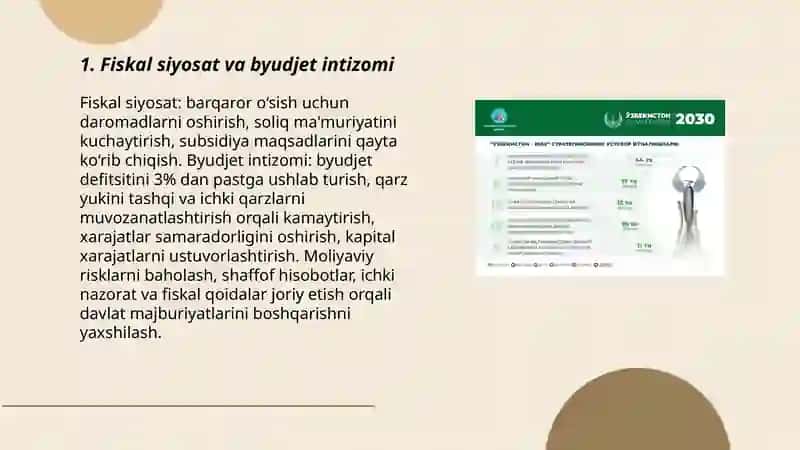 “O‘zbekiston — 2030” strategiyasining 46-maqsadi 3