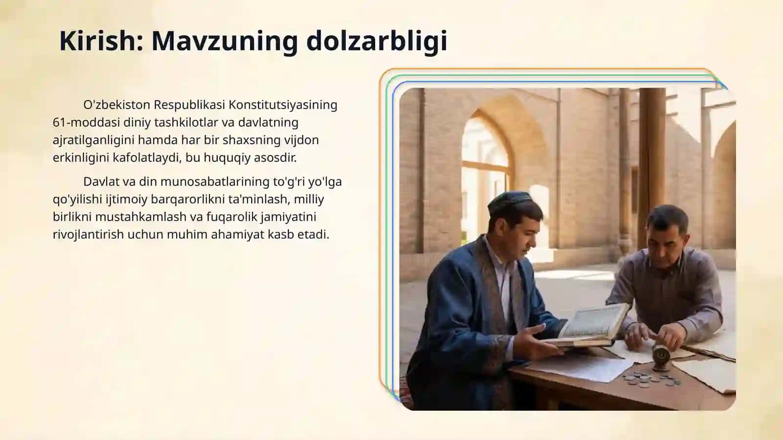 Ozbekiston davlatning din va diniy tashkilotlar bilan munosabat 3