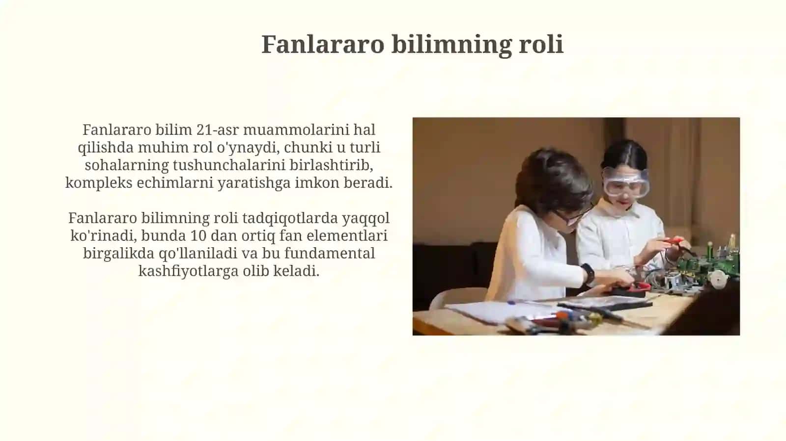 Fanlararo bilimlar va kasbiyrivojlanishdagiorni 3