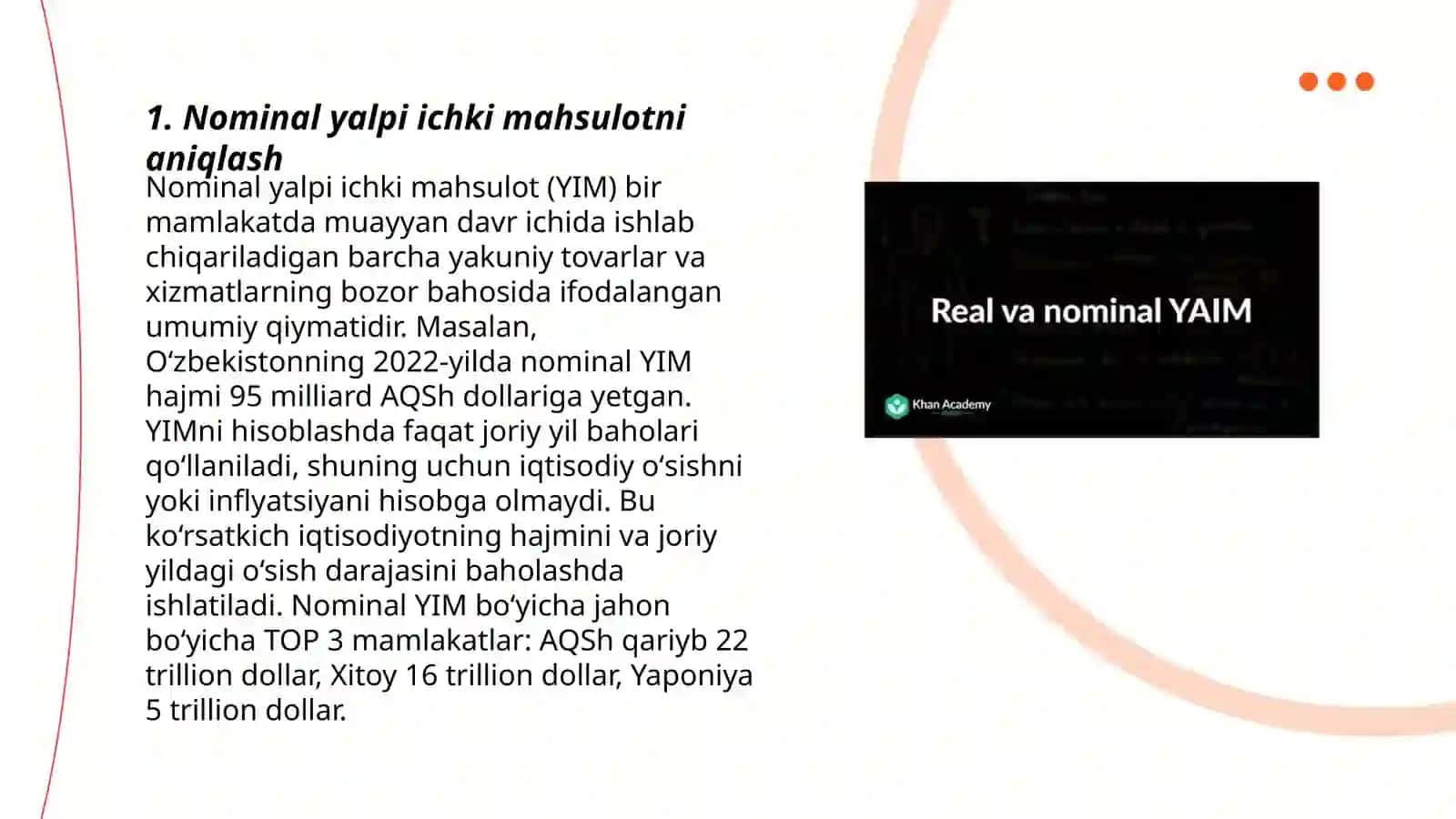 Nominal va real yalpi ichki mahsulot 3