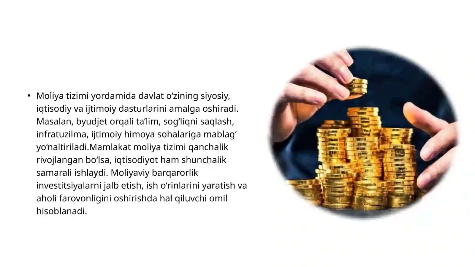 Moliya tizimining mohiyati va ahamiyati 3