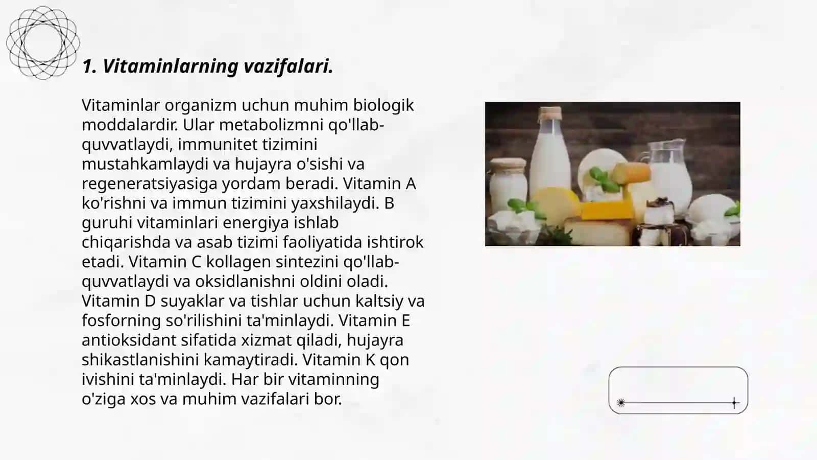 Sut tarkibidagi vitaminlar va fermentlar 3