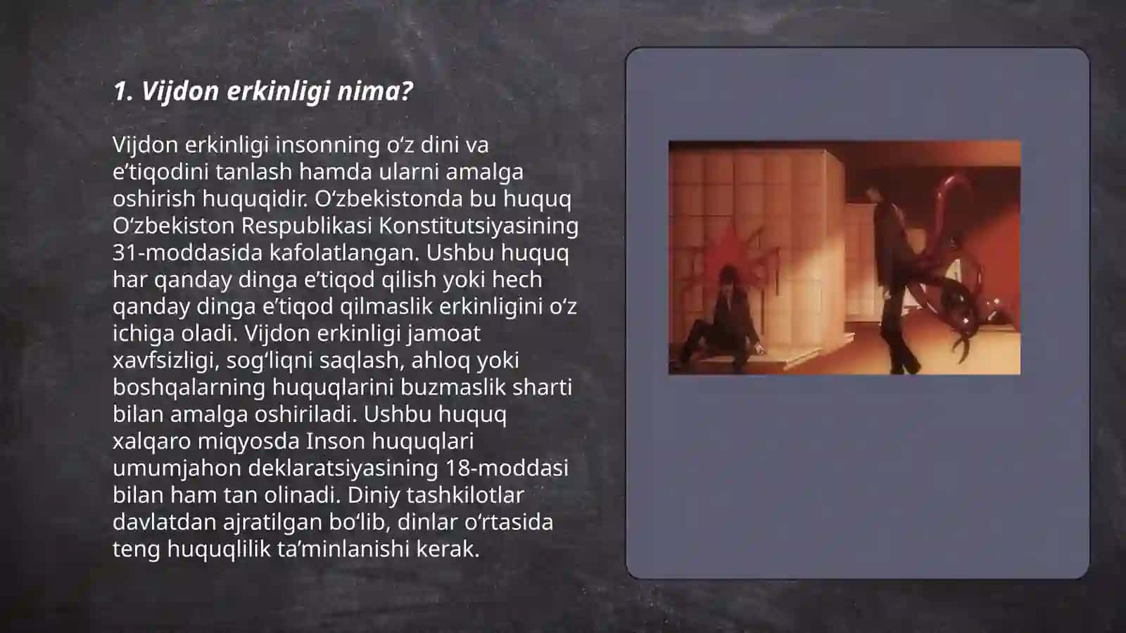 Vijdon va etigod erkinligining ta rifi 3