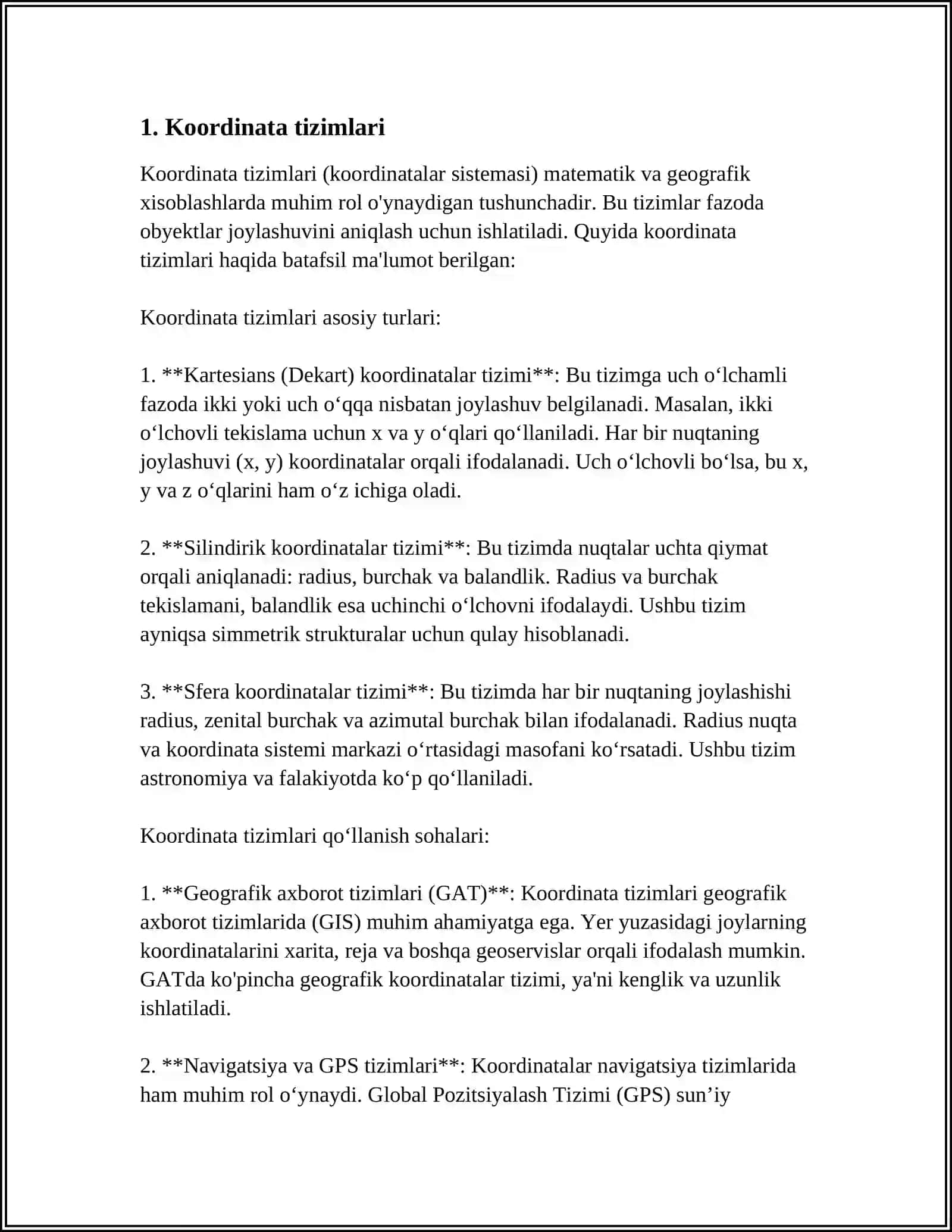 TEKISLIKDA ANALITIK GEOMETRIYA ELEMENTLARI 3