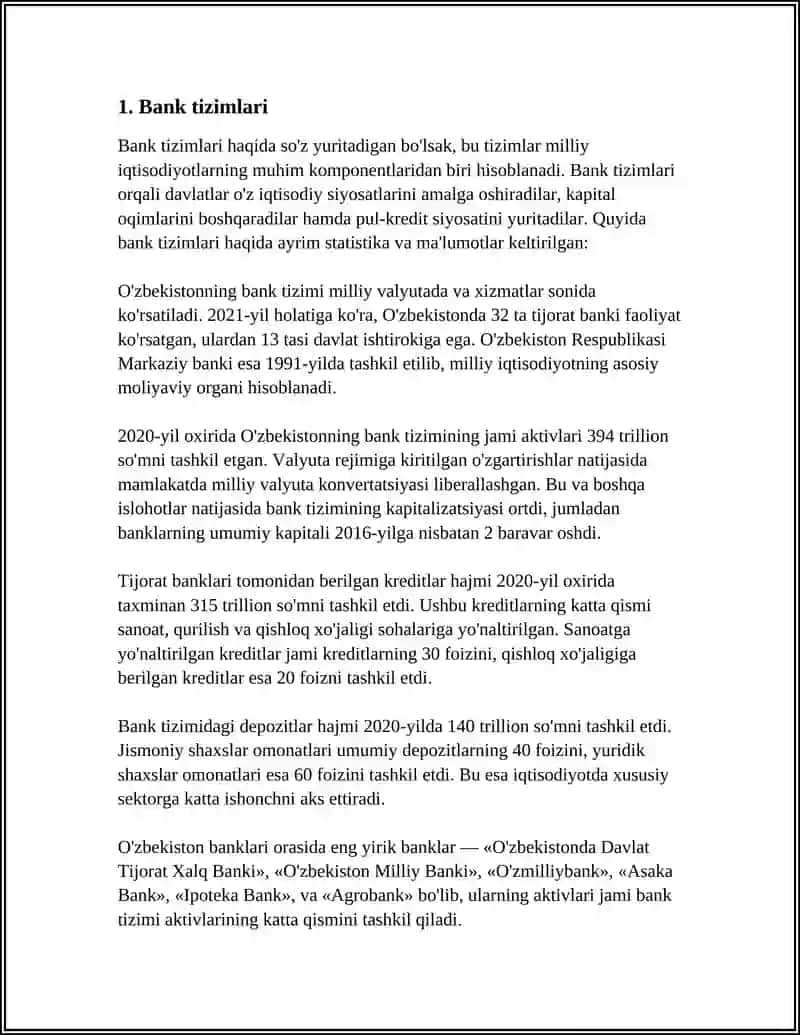 Bank tizimlari 3