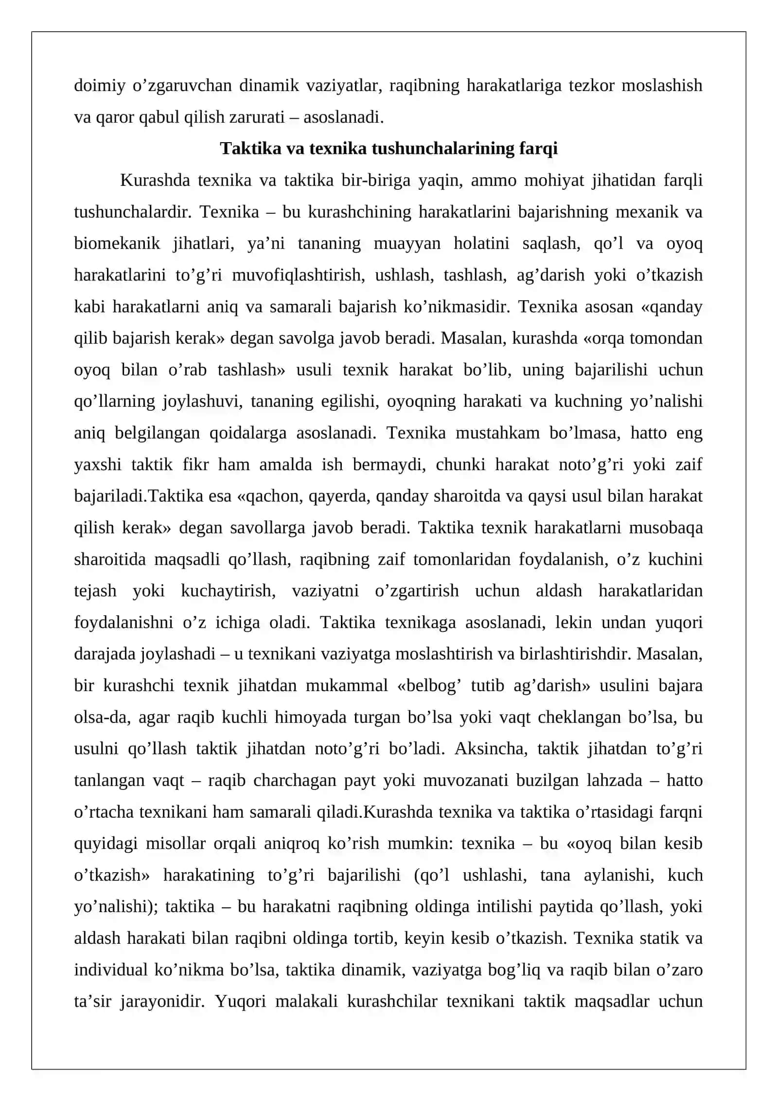 Kurashda taktik tayyorgarlik to’g’risida tushuncha 3