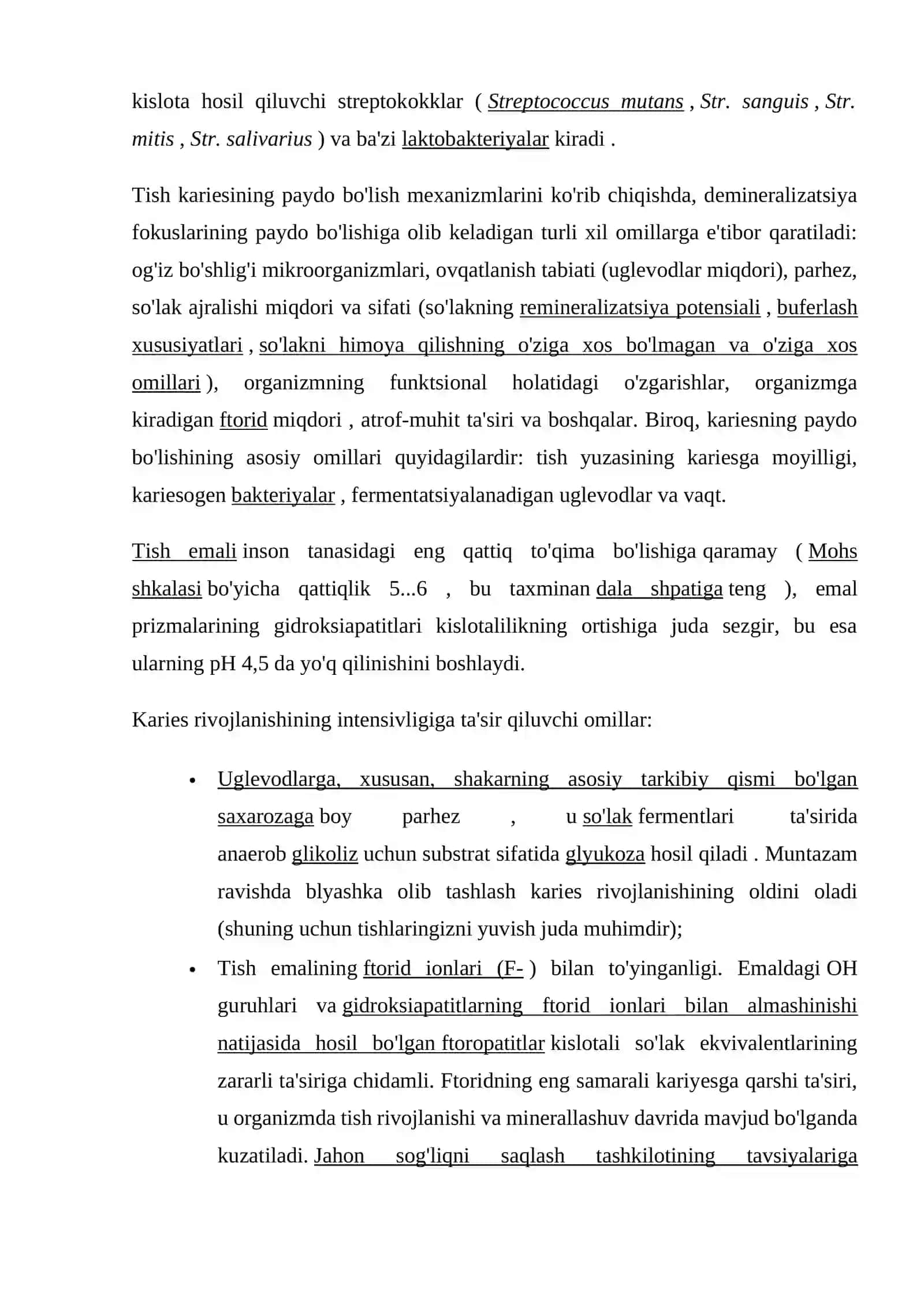 Karies kovaklarini charxlash asoslari 3