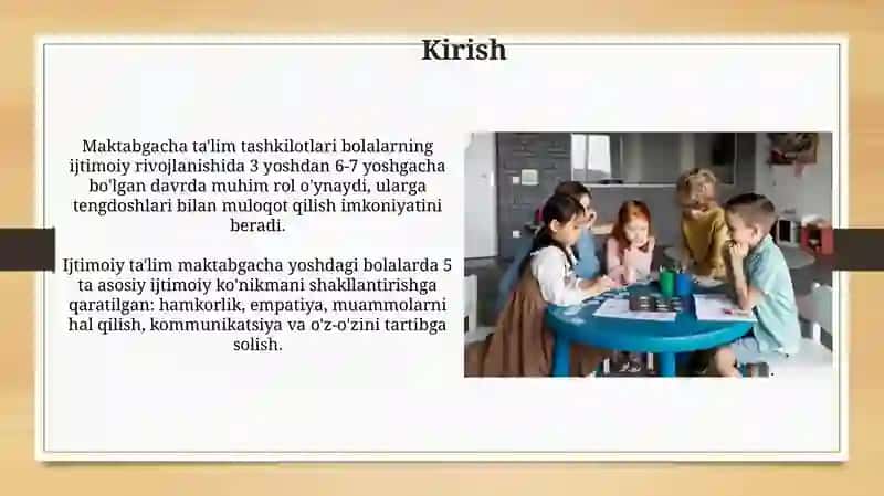 Maktabgacha ta'lim tashkiloti - maktabgacha yoshdagi bolalar ijtimoiy tarbiya maskani 3