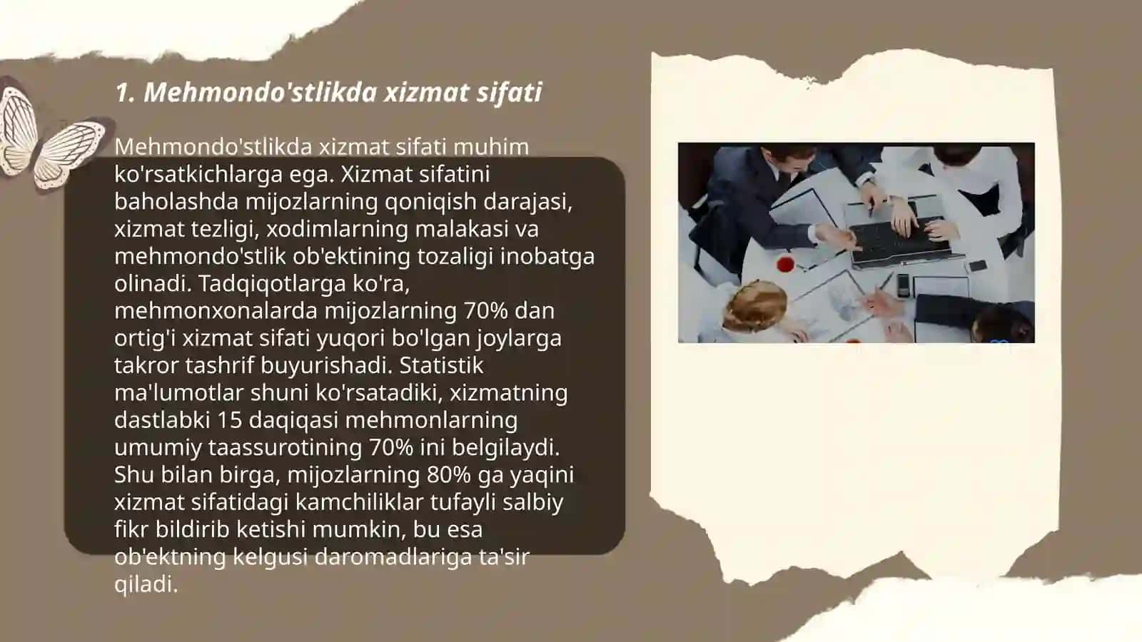 Mehmondo'stlik industriyasida sifat tushunchasi 3