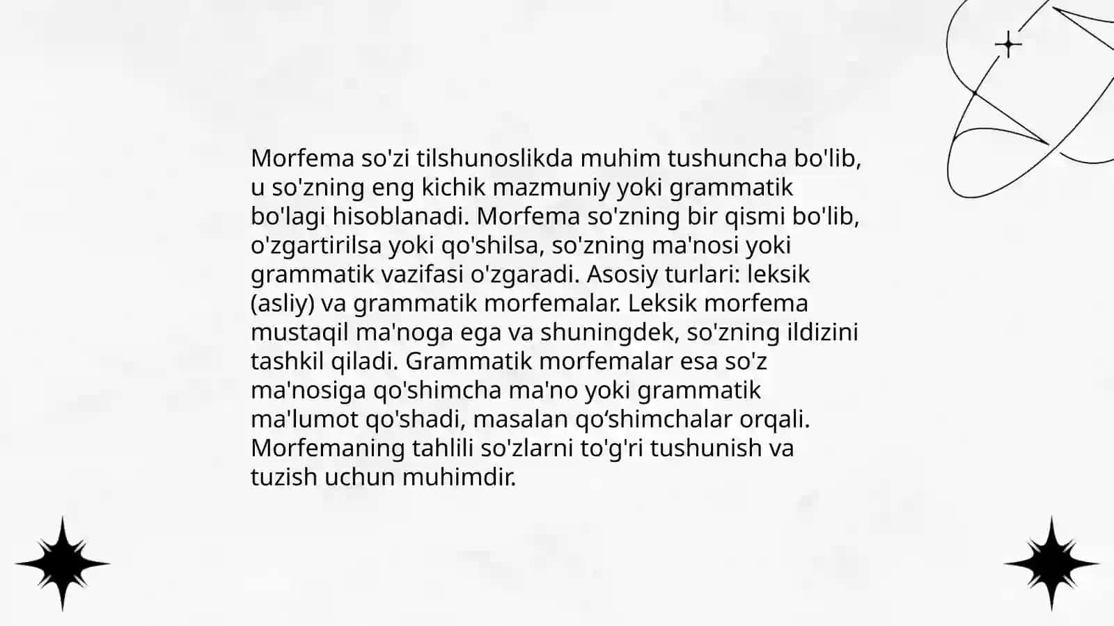 Morfemika Morfema va uning turlari 3
